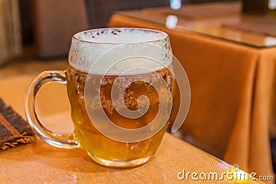 Half liter glass of a be Stock Photo