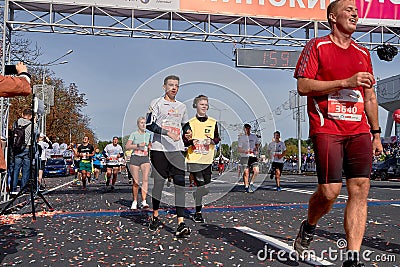 Half Marathon Minsk 2019 Running in the city Editorial Stock Photo