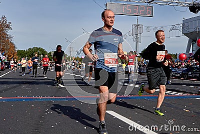 Half Marathon Minsk 2019 Running in the city Editorial Stock Photo