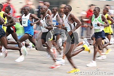 Half marathon runners Editorial Stock Photo