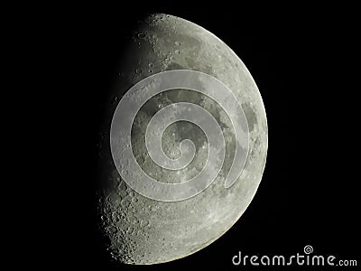 half moon close up photography against a dark sky Stock Photo