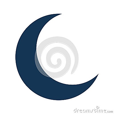 Half Moon isolated icon Vector Illustration