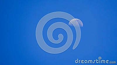 Half moon during the day Stock Photo