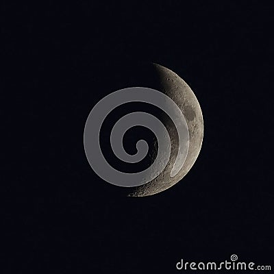 Half Moon phase Stock Photo