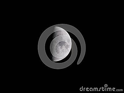 Half moon with surfase Stock Photo