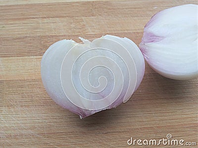 Half onion pieces Stock Photo