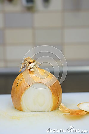 Half onion Stock Photo