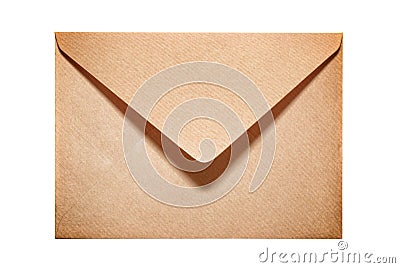 Half open old yellow paper envelope Stock Photo
