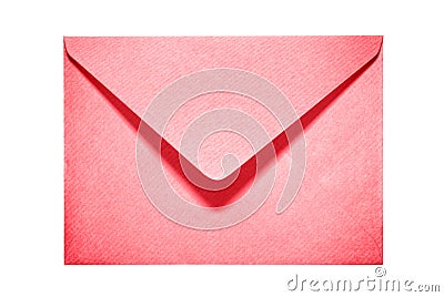 Half open red paper envelope Stock Photo