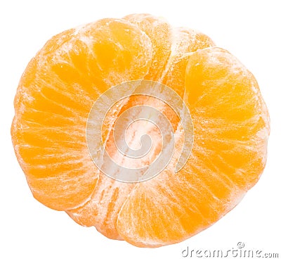 Half Peeled Orange Stock Photo