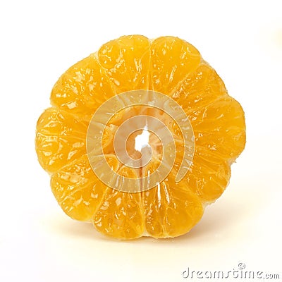 Half peeled tangerine Stock Photo
