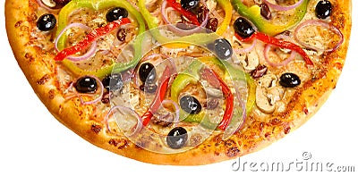 Half of pizza Stock Photo