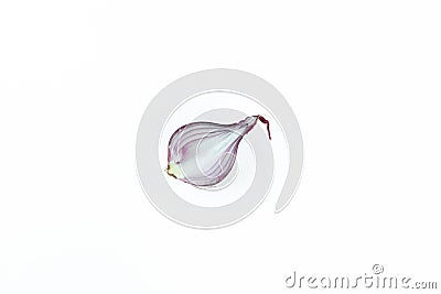 Half a red onion.isolated on a white background Stock Photo