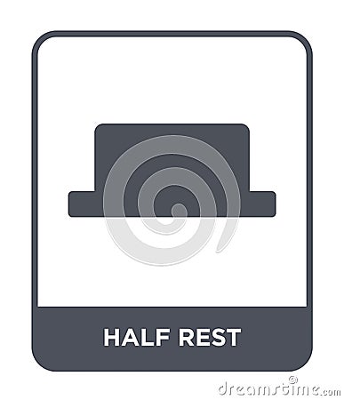half rest icon in trendy design style. half rest icon isolated on white background. half rest vector icon simple and modern flat Vector Illustration