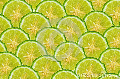 Half slice bergamot fruit for backgroud Stock Photo