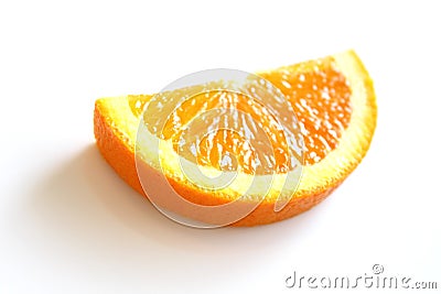 Half Slice of an Orange Stock Photo