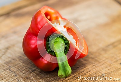 Half sweet pepper Stock Photo