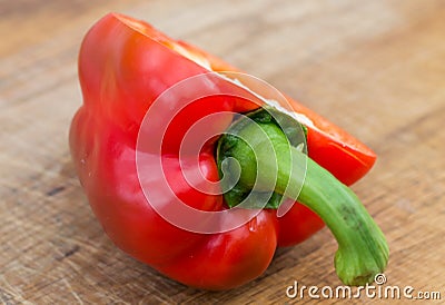 Half sweet pepper Stock Photo