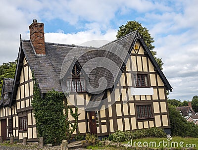 Half Timbered Building in the market town of Sandbach England Editorial Stock Photo
