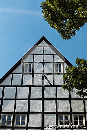 Half-timbered House in Quedlinburg Germany Stock Photo