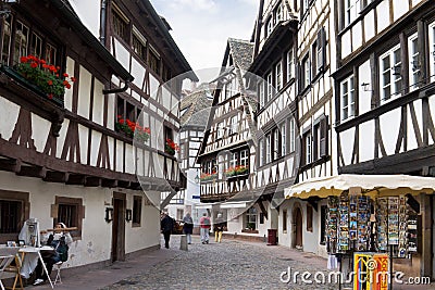 Half-timbered houses in the Petite-France district Editorial Stock Photo