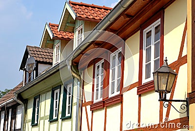 Half-timbered houses Stock Photo