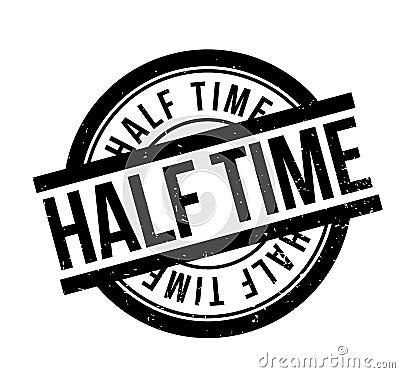 Half Time rubber stamp Vector Illustration