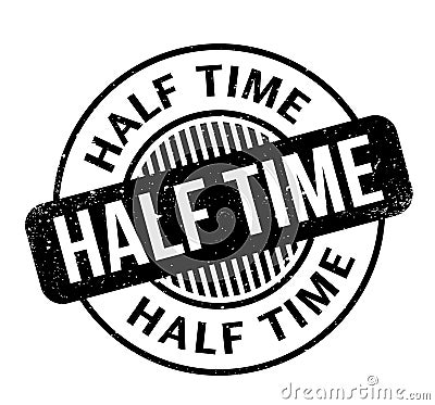 Half Time rubber stamp Vector Illustration