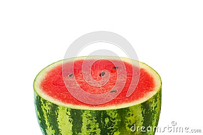 Half watermelon on white background. Stock Photo