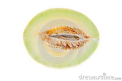 Half yellow melon Stock Photo