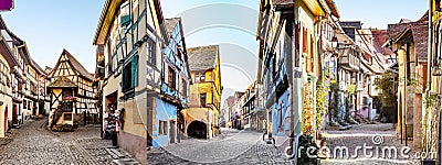 Halftimbered Houses in Elsass Stock Photo