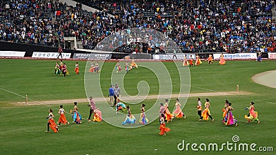 Halftime show at The 2015 Cricket All-Stars Match in New York Editorial Stock Photo