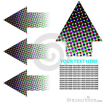 Halftone Arrow Circle Stock Photo