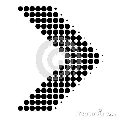 Halftone arrow icon and symbol Vector Illustration