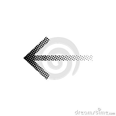 Halftone arrow icon. Vector eps10 Vector Illustration