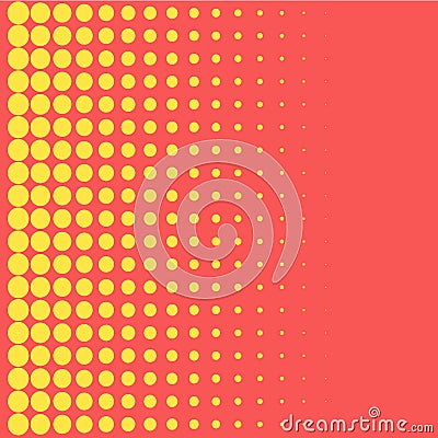 Halftone background pop art style yellow dots color design element for web banners, posters, cards, Wallpaper, backdrops, labels, Vector Illustration