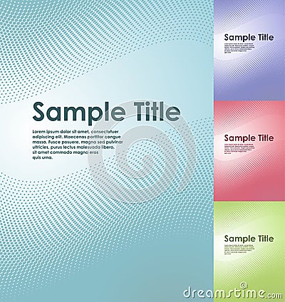 Halftone business title page Vector Illustration