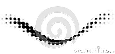halftone curved line pattern. gradient halftone dots backgrounds Vector Illustration