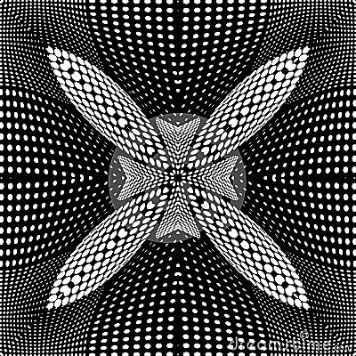 Halftone 3d vector seamless pattern. Dotted abstract geometric circles background. Repeat backdrop. Circles, dots Vector Illustration