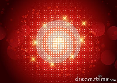 Halftone design with glowing dots Stock Photo