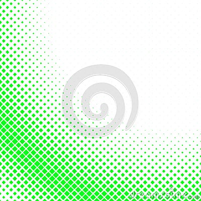 Halftone diagonal square pattern background template - vector graphic Vector Illustration