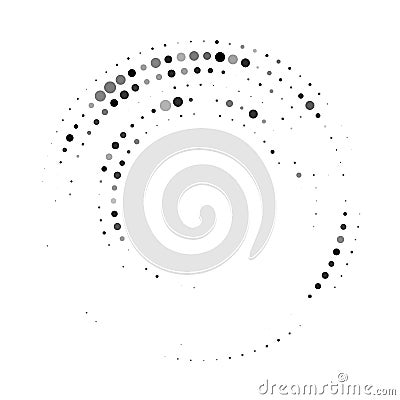 Halftone dots in circle form. Abstract Geometric shape. Graphic design element. Vector Vector Illustration