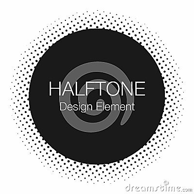 Halftone dots. Monochrome, abstract background in Pop Art style Vector Illustration