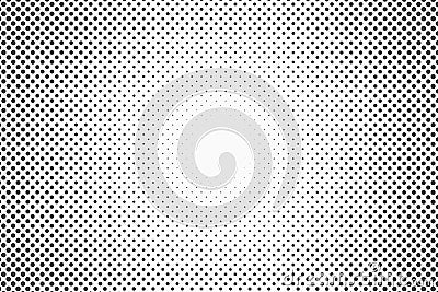 Halftone dots. Monochrome vector texture background for prepress, DTP, comics, poster. Pop art style template Vector Illustration