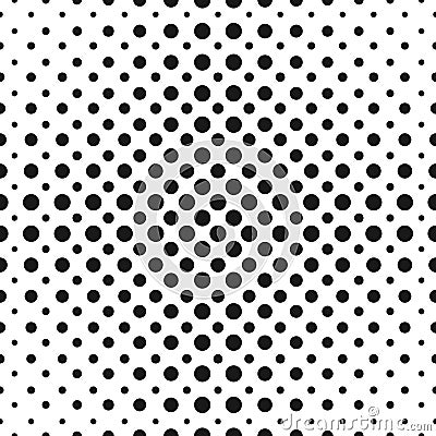 Halftone dots vector seamless pattern. Halftone circles Vector Illustration