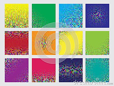 Halftone dots on white background Vector Illustration