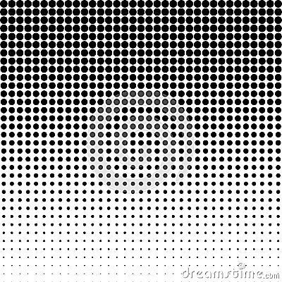 Halftone dotted background. Halftone effect vector pattern. Circle dots isolated on the white background. Vector Illustration