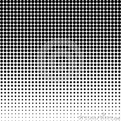 Halftone dotted background. Halftone effect vector pattern. Circle dots isolated on the white background. Vector Illustration