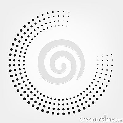 Halftone dotted dots circle background. Vector round effect Vector Illustration