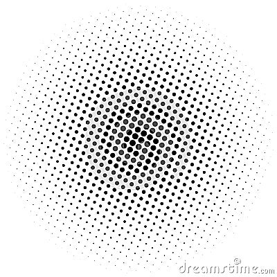 Halftone element. Abstract geometric graphic with half-tone pattern Vector Illustration